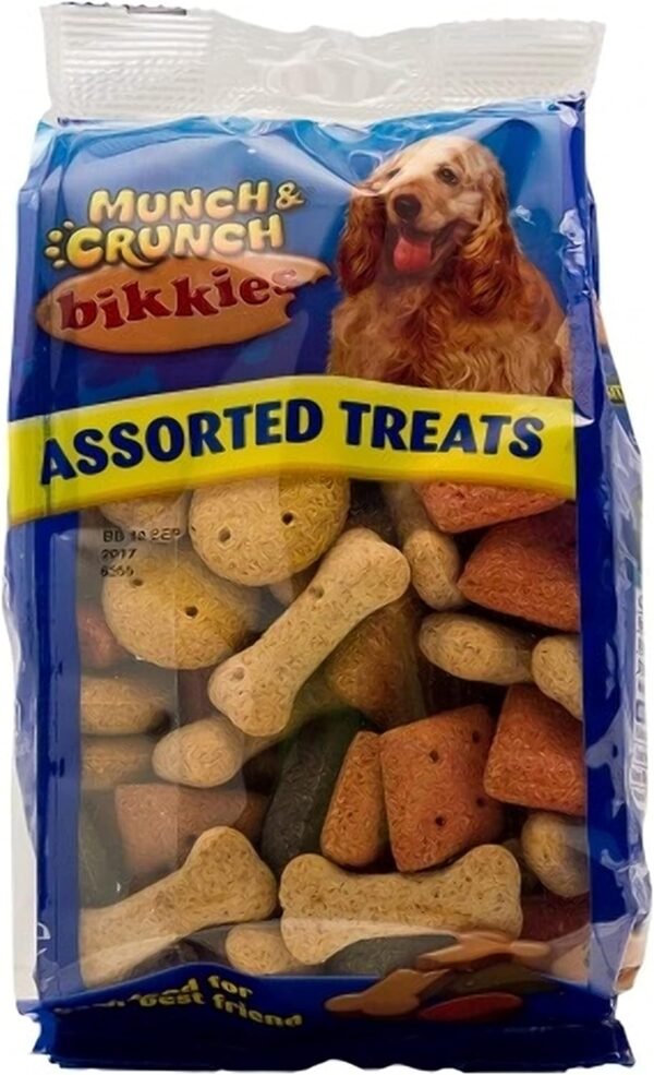 Assorted dog biscuits, dog food/treats, pet 400g