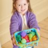 Casdon Fruit & Veg Basket | Assorted Toy Basket With Fruits & Vegetables For Children Aged 2+ | Perfect For Playing Shops