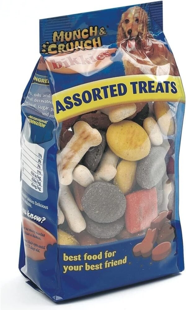 Assorted dog biscuits, dog food/treats, pet 400g