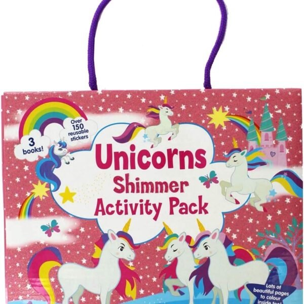 Unicorns Shimmer Activity Pack Kids Colouring Books & Stickers Set
